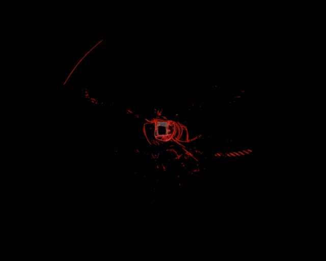 Túnel Neon Vermelho Protetor de Tela 5:4 industrial 60fps VJLoops PC Laptop