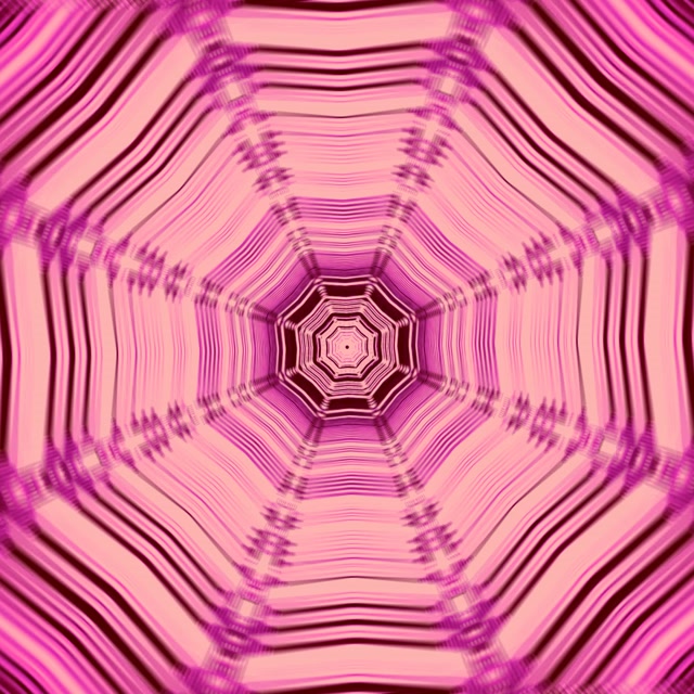 Neon Tunnel Pink Octagon Vortex Vj Loop 1:1 Square 60fps Screensaver