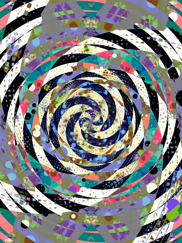 Túnel Neon Espiral Vórtice Rosa Verde 3:4 iPad Retrato 60fps Proteção de Tela VJLoops