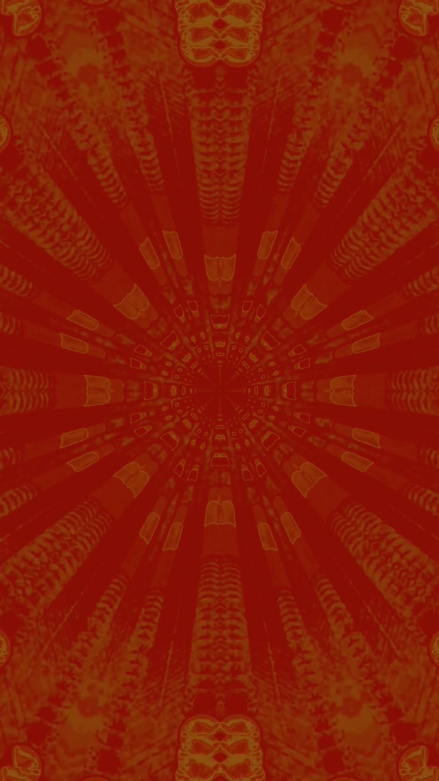 Túnel Neon Laranja Verde Caleidoscópio Explosão VJ Loop 9:16 Reels 60fps Protetor de Tela