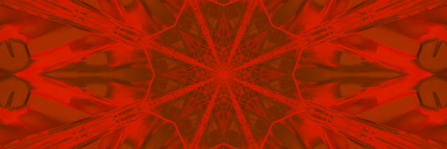 Red Fractal Star Burst Neon Tunnel Vj Loop 3:1 Triple Wide 60fps Screensaver