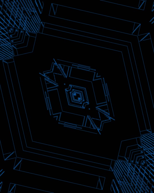 Túnel Neon Azul Protetor de Tela 60fps 4:5 Instagram VJ Loop Geométrico Escuro