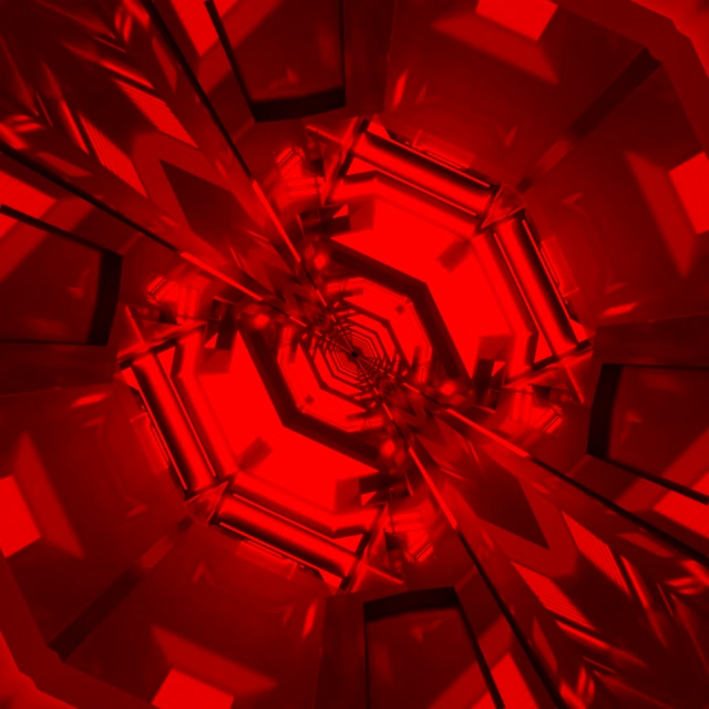 Red Neon Tunnel Spiral Diamond Vortex VJ Loop 1:1 Square 60fps Screensaver
