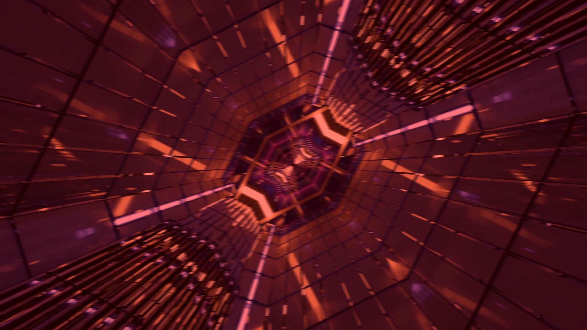 Túnel Ficção Científica Carmesim Proteção de Tela 4K UHD 60fps Papel de Parede Animado