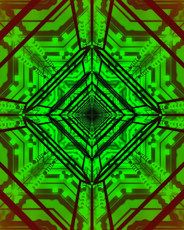 Túnel Neon Verde Protetor de Tela 60fps 4:5 Instagram VJLoops PC Laptop