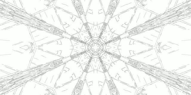 Túnel Neon Explosão Estrela Fractal VJLoops 2:1 Univisium 60fps Protetor de Tela