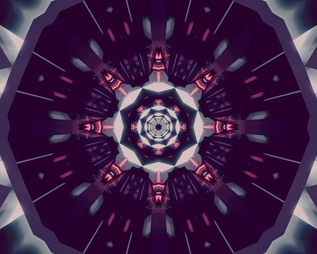Túnel Neon Roxo Caleidoscópio Screensaver 5:4 Industrial 60fps Vj Loop