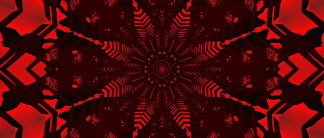 Túnel Neon Vermelho Estrela 8 Pontas Vórtice VJ Loop 21:9 Ultrawide 60fps Protetor de Tela