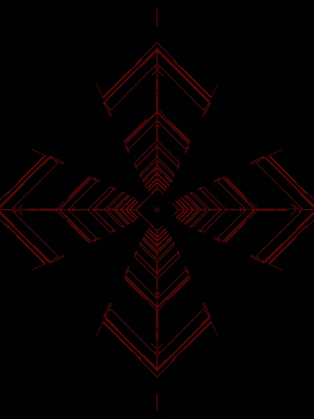 Túnel Neon Chevron Cruz Vermelha VJLoops 3:4 iPad Portrait 60fps Protetor de Tela