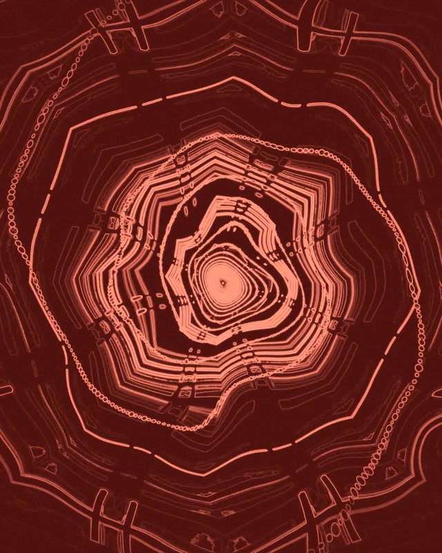 Neon Tunnel Red Spiral Vortex VJ Loop 4:5 Instagram 60fps Protetor de Tela