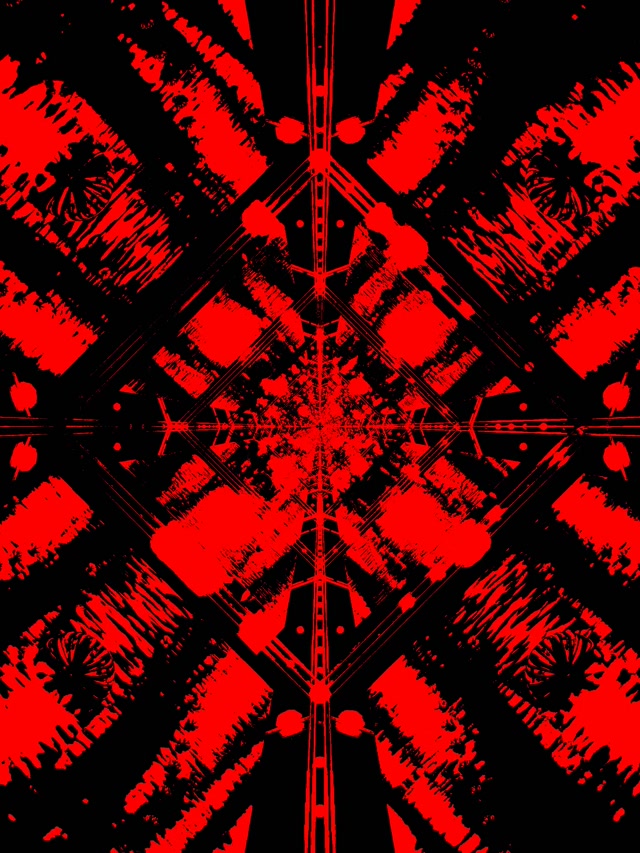 Túnel Neon Vermelho Preto Screensaver 60fps 3:4 iPad Portrait Vj Loop