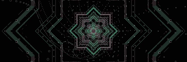 Túnel Neon Verde Circuito Screensaver 3:1 Triple Wide 60fps VJ Loop