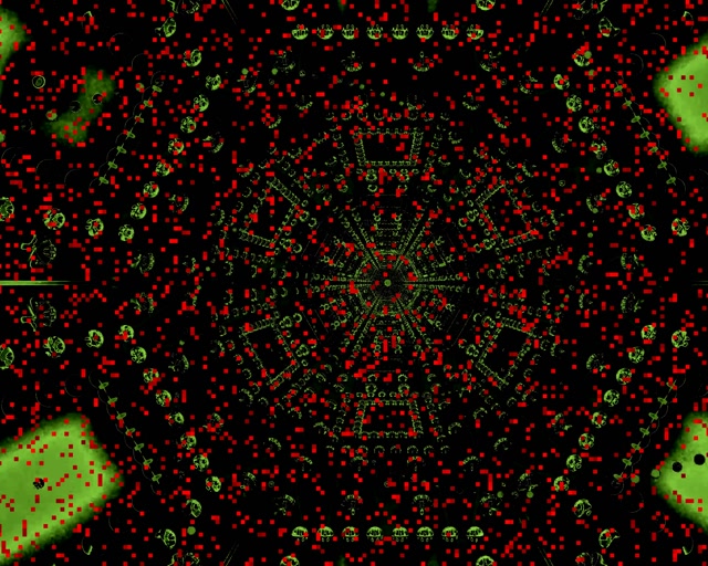 Túnel Neon Vórtice Teia Pixel Vermelha Vj Loop 5:4 Industrial 60fps Screensaver