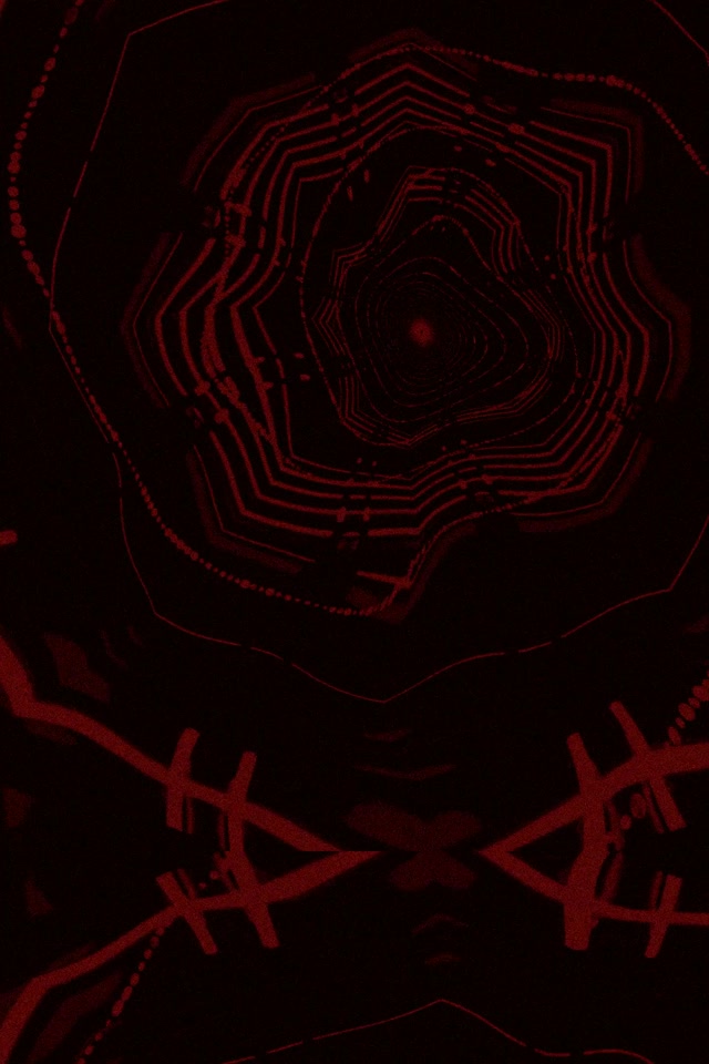 Túnel Neon Vermelho Circuito Arame Farpado Loop 2:3 Retrato 60fps Screensaver Vj Loop