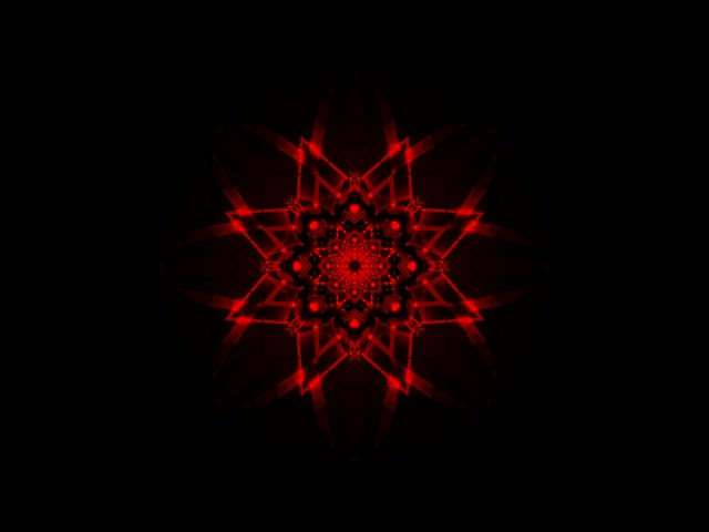 Túnel Neon Vermelho Estrela Mandala VJ Loop 4:3 Classic 60fps Protetor de Tela