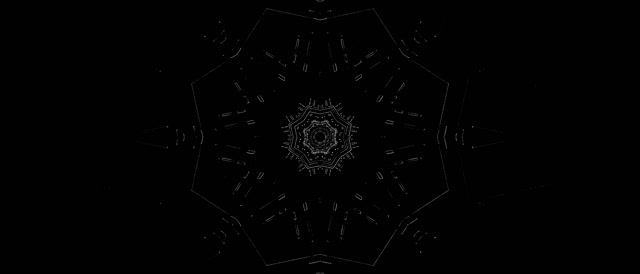 Túnel Neon Caleidoscópio Pentágono VJLoops 21:9 Ultrawide 60fps Protetor de Tela