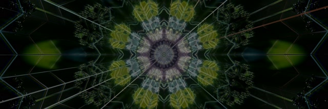 Pulsating Kaleidoscope Neon Tunnel | 3:1 Screensaver | 60fps VJ Loop