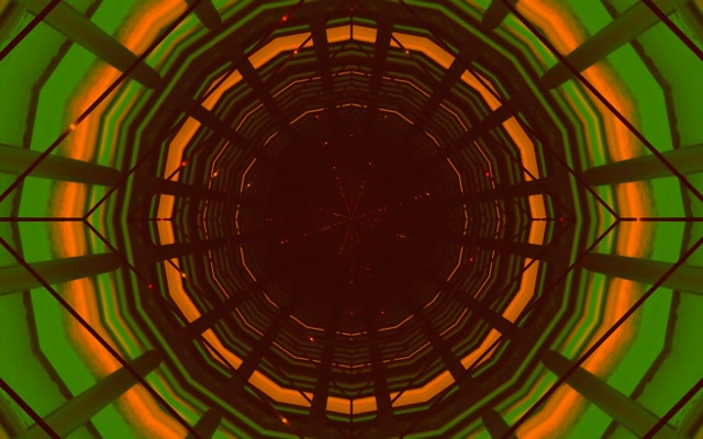 Túnel Neon Grade Radial Verde Laranja Vj Loop 60fps 16:10 Macbook Protetor de Tela