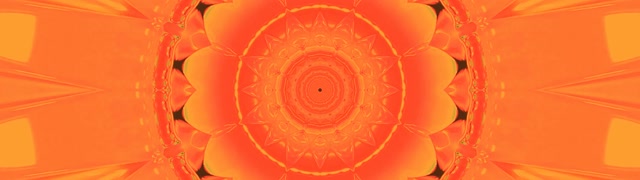 Mandala Laranja Túnel Neon Protetor de Tela 32:9 Super Ultralargo 60fps VJ Loop