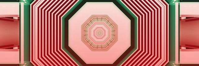 Túnel Neon Verde Vermelho Protetor de Tela 3:1 Triple Wide 60fps VJ Loop