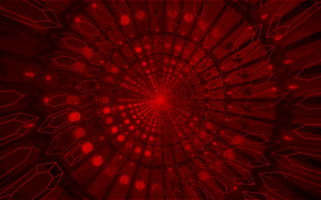 Túnel Neon Vermelho Cristal Vórtice VJLoops 60fps 16:10 MacBook Proteção de Tela