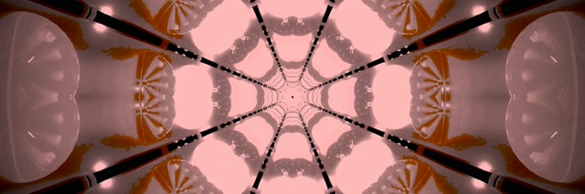 Túnel Neon Teia Aranha Vermelha Caleidoscópio Vj Loop 3:1 Triplo Wide 60fps Screensaver