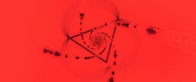 Túnel Neon Suástica Espiral Triângulo Vermelho 2.39:1 Cinemascope 60fps Proteção de Tela VJLoops