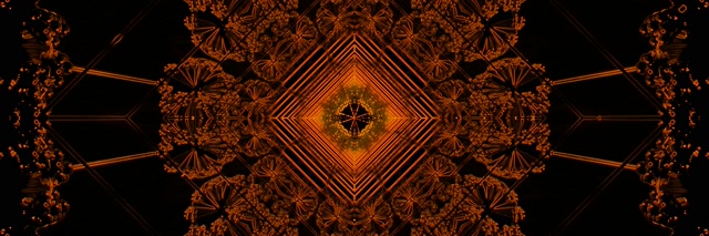 Túnel Neon Diamante Fractal Âmbar VJLoops 3:1 Triple Wide 60fps Protetor de Tela