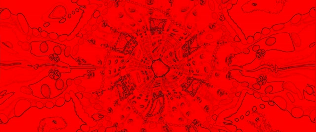 Túnel Neon Vermelho Explosão Caleidoscópio VJ Loop 2.39:1 Cinemascope 60fps Protetor de Tela