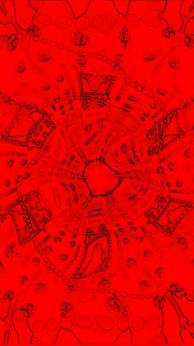 Túnel Neon Crânio Osso Vermelho VJ Loop 9:16 Reels 60fps Proteção de Tela