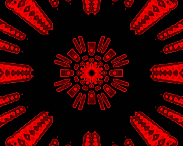 Red Neon Tunnel Kaleidoscope Burst 5:4 Industrial 60fps VJ Loop Screensaver
