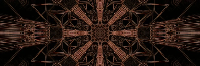 Túnel Neon Explosão Cruz Fractal VJLoops 3:1 Triple Wide 60fps Protetor de Tela