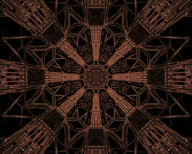 Túnel Neon Explosão Caleidoscópio Fractal 5:4 industrial 60fps Proteção de Tela Vj loop