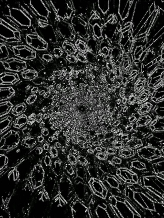 Túnel Neon Hexágono Protetor de Tela 3:4 iPad Retrato 60fps VJ Loop