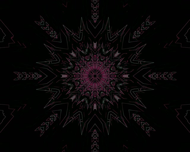 VJLoops túnel neon estrela caleidoscópio magenta escuro 5:4 industrial 60fps protetor de tela
