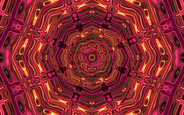 Túnel Neon Loop Octágono Fractal | VJLoops | 16:10 MacBook 60fps Proteção de Tela