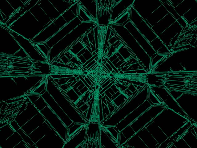 Túnel de Neon Grade Circuito Verde Vj Loop 4:3 Clássico 60fps Protetor de Tela