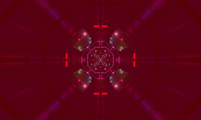Túnel Neon Octógono Vórtice VJ Loop 5:3 Largo 60fps Protetor de Tela
