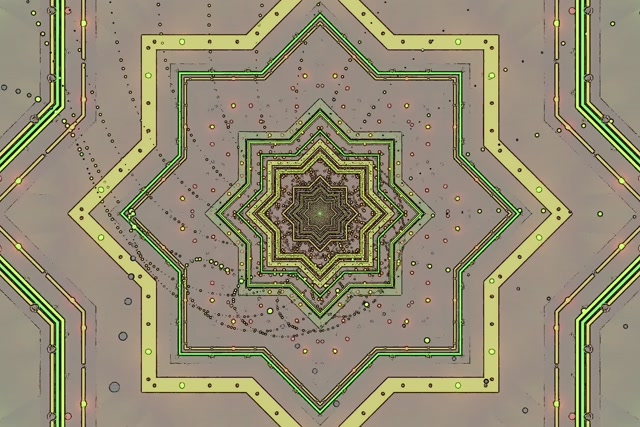 Túnel Neon Estrela Screensaver 3:2 Surface 60fps Verde VJ Loop