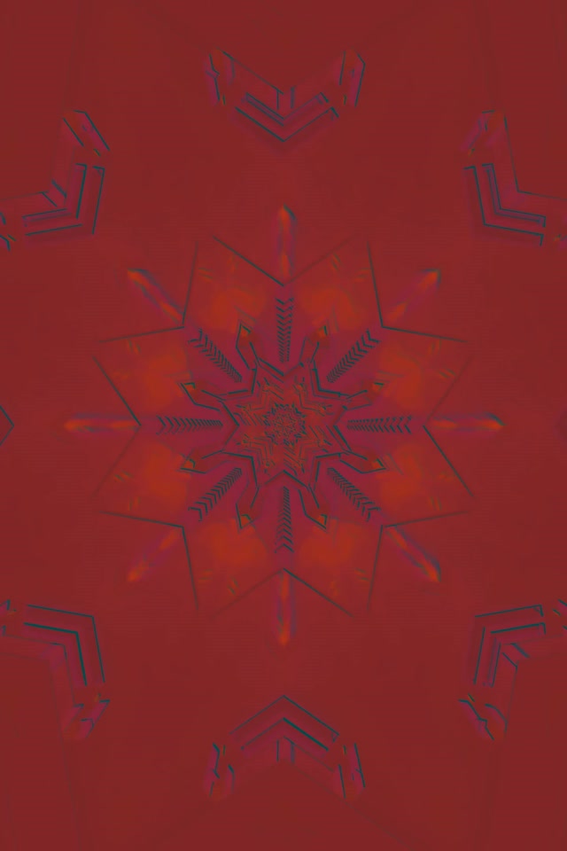 Túnel Neon Floco de Neve Fractal Vermelho VJ Loop 2:3 Portrait 60fps Proteção de Tela