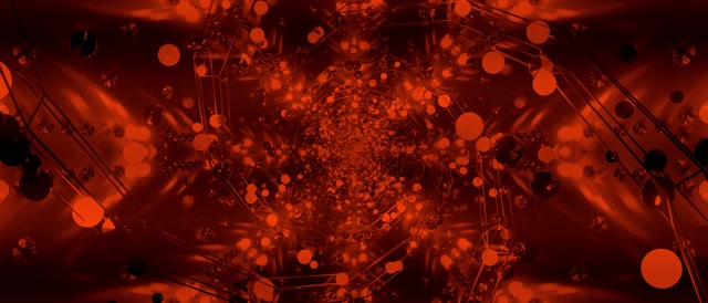 Túnel Neon Vermelho Esferas 60fps 21:9 Ultrawide Screensaver VJ Loop