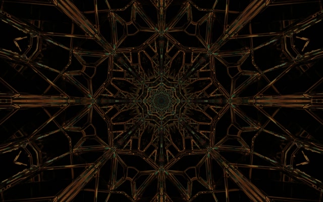 Túnel Neon Cobre Verde Mandala Protetor de Tela 16:10 MacBook 60fps VJ Loop