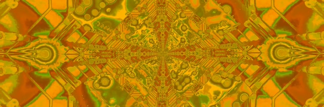 Túnel Neon Caleidoscópio Dourado 3:1 Triple Wide 60fps Protetor de Tela VJ Loop