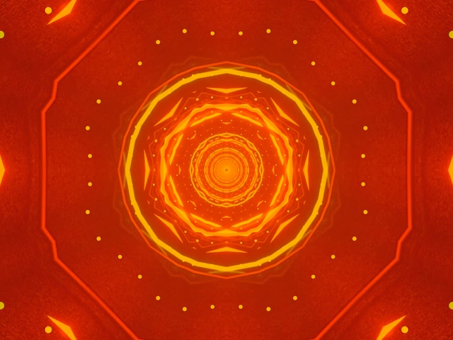 Túnel Neon Decágono Flamejante Vórtice 4:3 Clássico 60fps Proteção de Tela VJ Loop