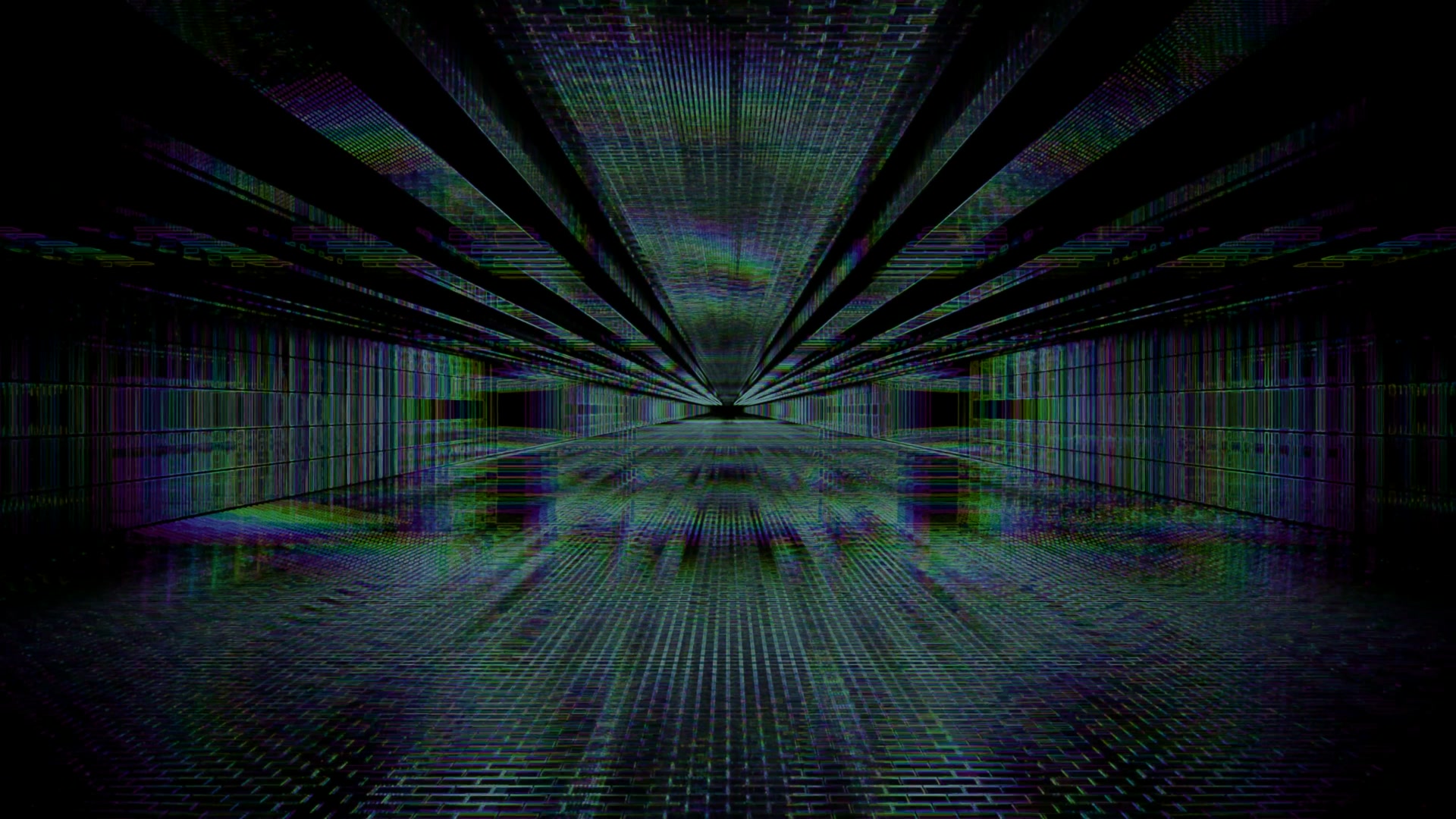 Tunel Neon Glitch Screensaver 4K UHD 60fps VJ Loop
