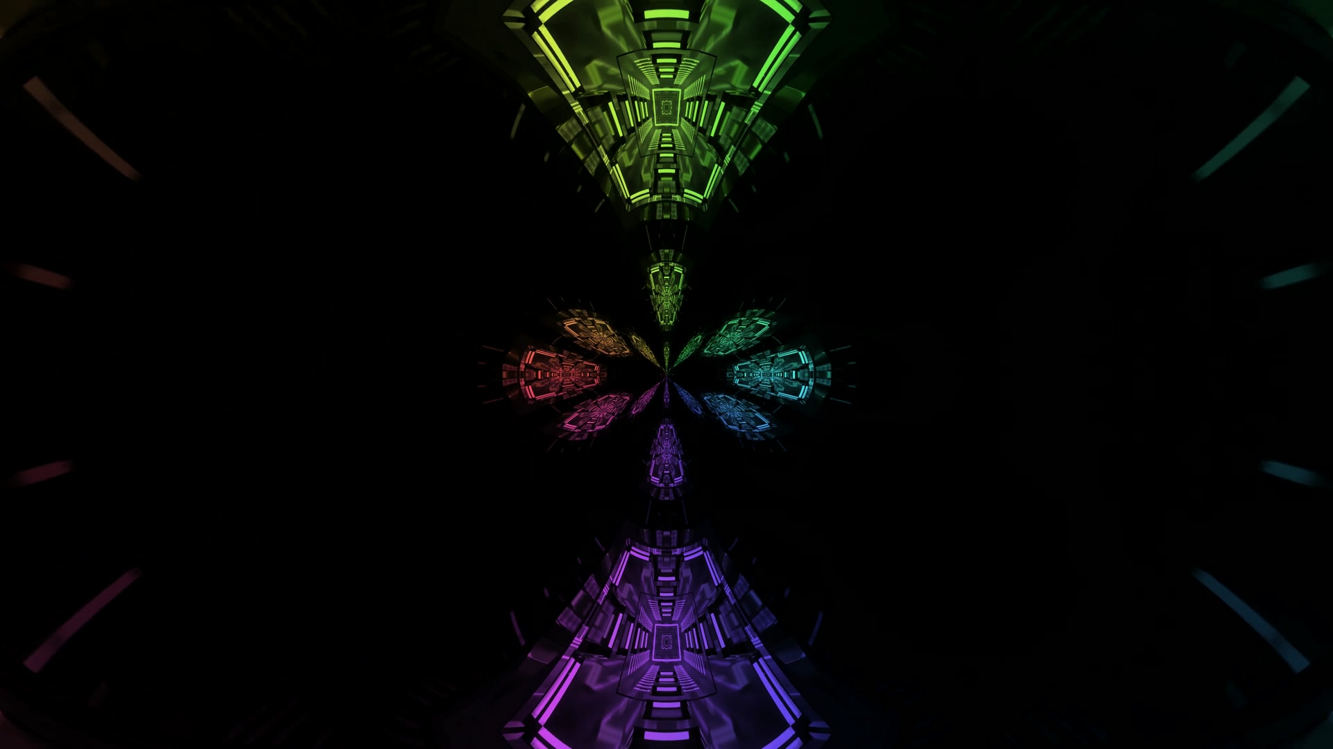 Tunel Neon Curcubeu VJLoops Screensaver 4K UHD 60fps