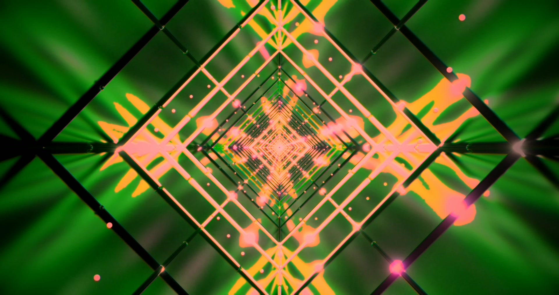 Tunel Neon Verde Roz Screensaver 4K UHD 60fps VJ Loop