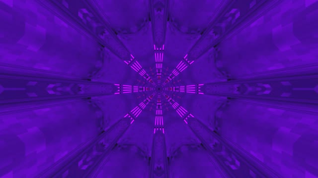 Tunel Geometric Violet VJLoops - Fundal Mișcare Neon Abstractă