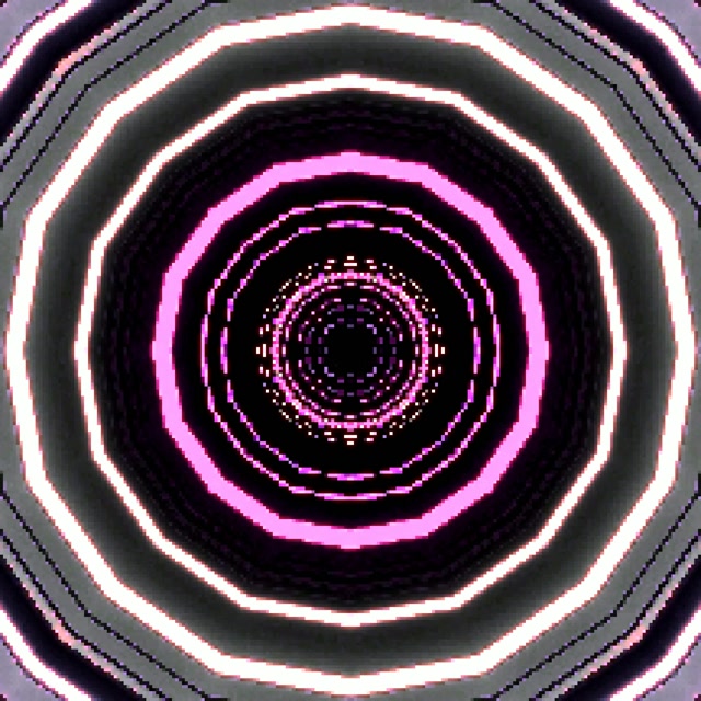 Neon Tunnel Pink Purple Octagon Vortex | VJ Loop 1:1 Square 60fps Screensaver