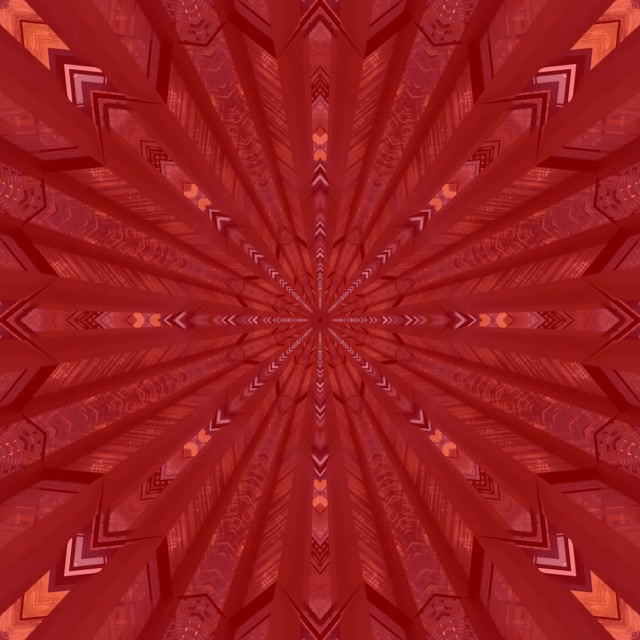Vj loop Red Kaleidoscope Star Neon Tunnel 1:1 square 60fps Screensaver